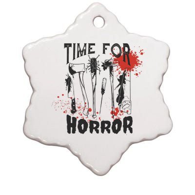 Time For Horror Scary Halloween Ceramic Star Ornament