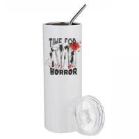 Time For Horror Scary Halloween Stainless Steel Tumbler