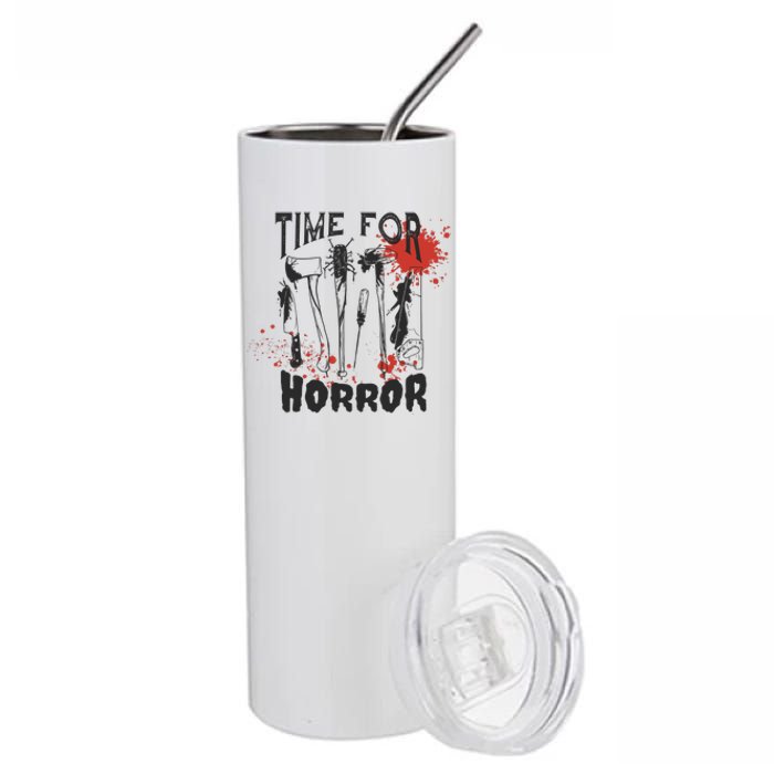 Time For Horror Scary Halloween Stainless Steel Tumbler