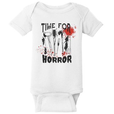 Time For Horror Scary Halloween Baby Bodysuit