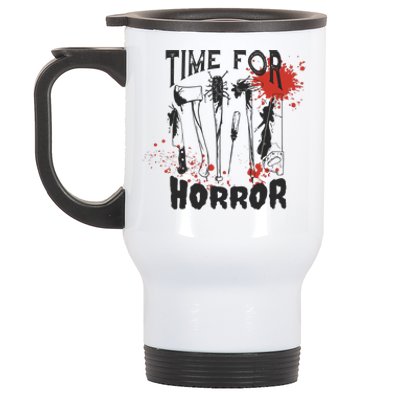 Time For Horror Scary Halloween Stainless Steel Travel Mug