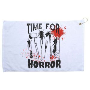 Time For Horror Scary Halloween Grommeted Golf Towel