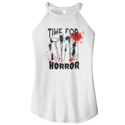 Time For Horror Scary Halloween Women's Perfect Tri Rocker Tank
