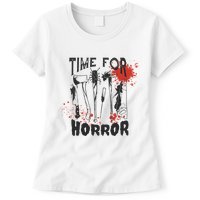 Time For Horror Scary Halloween Womens T-Shirt