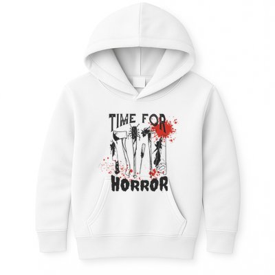 Time For Horror Scary Halloween Kids Hoodie