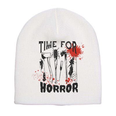 Time For Horror Scary Halloween Short Acrylic Beanie