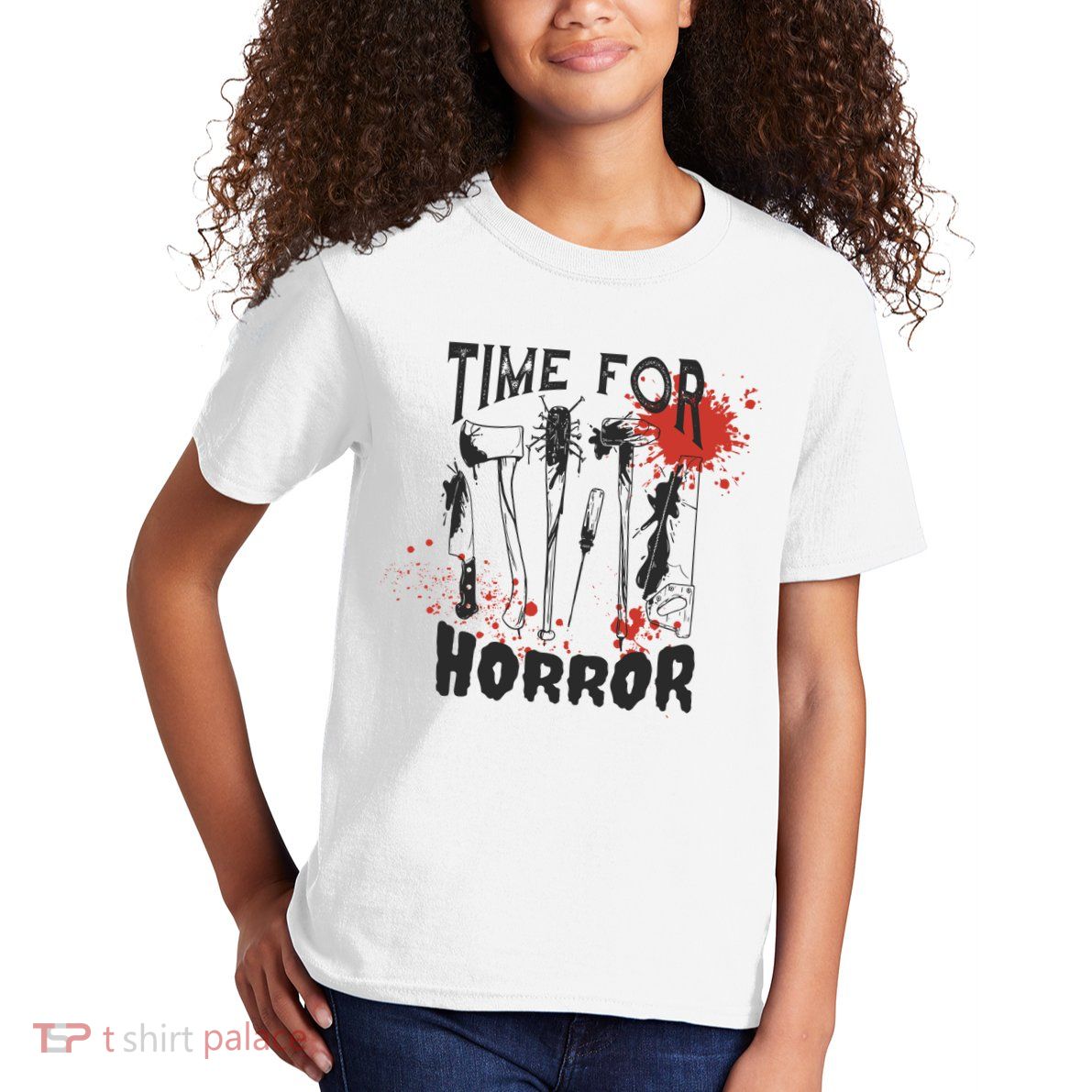 Time For Horror Scary Halloween Kids T-Shirt