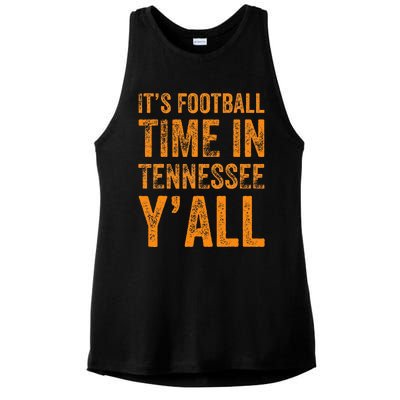 Tennessee Football ItS Football Time In Tennessee Yall Vol Ladies PosiCharge Tri-Blend Wicking Tank