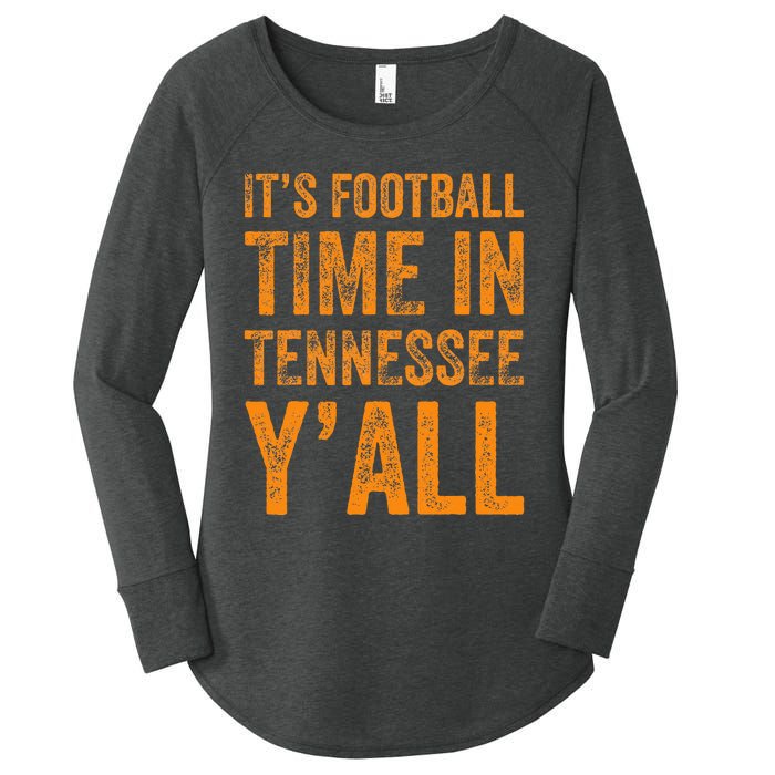 Tennessee Football ItS Football Time In Tennessee Yall Vol Women's Perfect Tri Tunic Long Sleeve Shirt