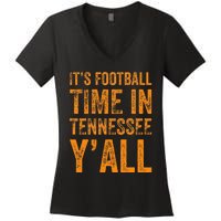 Tennessee Football ItS Football Time In Tennessee Yall Vol Women's V-Neck T-Shirt