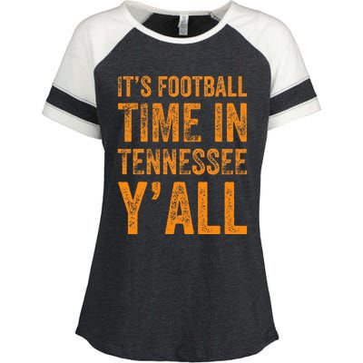 Tennessee Football ItS Football Time In Tennessee Yall Vol Enza Ladies Jersey Colorblock Tee