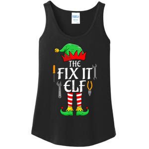 The Fix It Elf Christmas Family Matching gift for holiday  Ladies Essential Tank