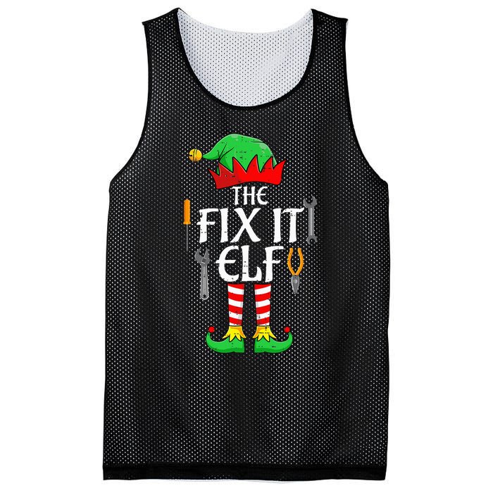 The Fix It Elf Christmas Family Matching gift for holiday  Mesh Reversible Basketball Jersey Tank