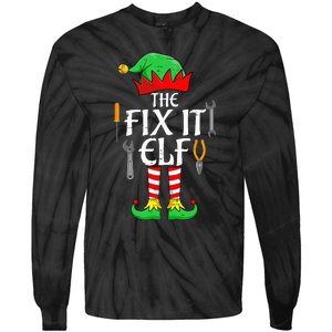 The Fix It Elf Christmas Family Matching gift for holiday  Tie-Dye Long Sleeve Shirt