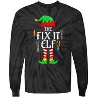 The Fix It Elf Christmas Family Matching gift for holiday  Tie-Dye Long Sleeve Shirt