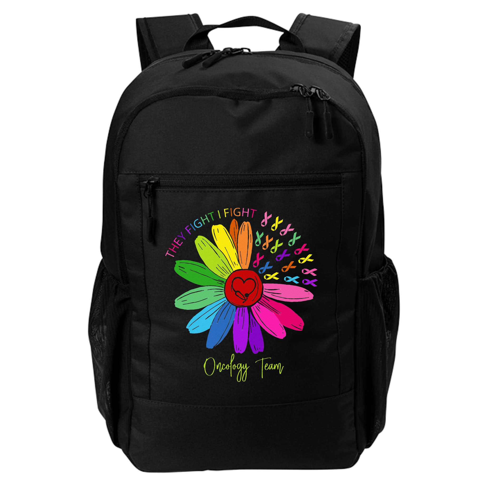 They Fight I Fight Oncology Team Sunflower Oncology Nurse Backpack