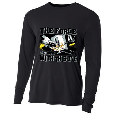 The Forge Is Strong Blacksmith Cooling Performance Long Sleeve Crew