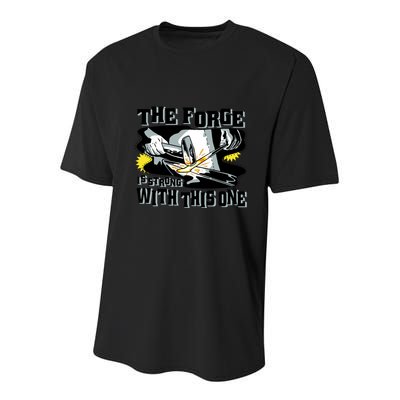 The Forge Is Strong Blacksmith Youth Performance Sprint T-Shirt