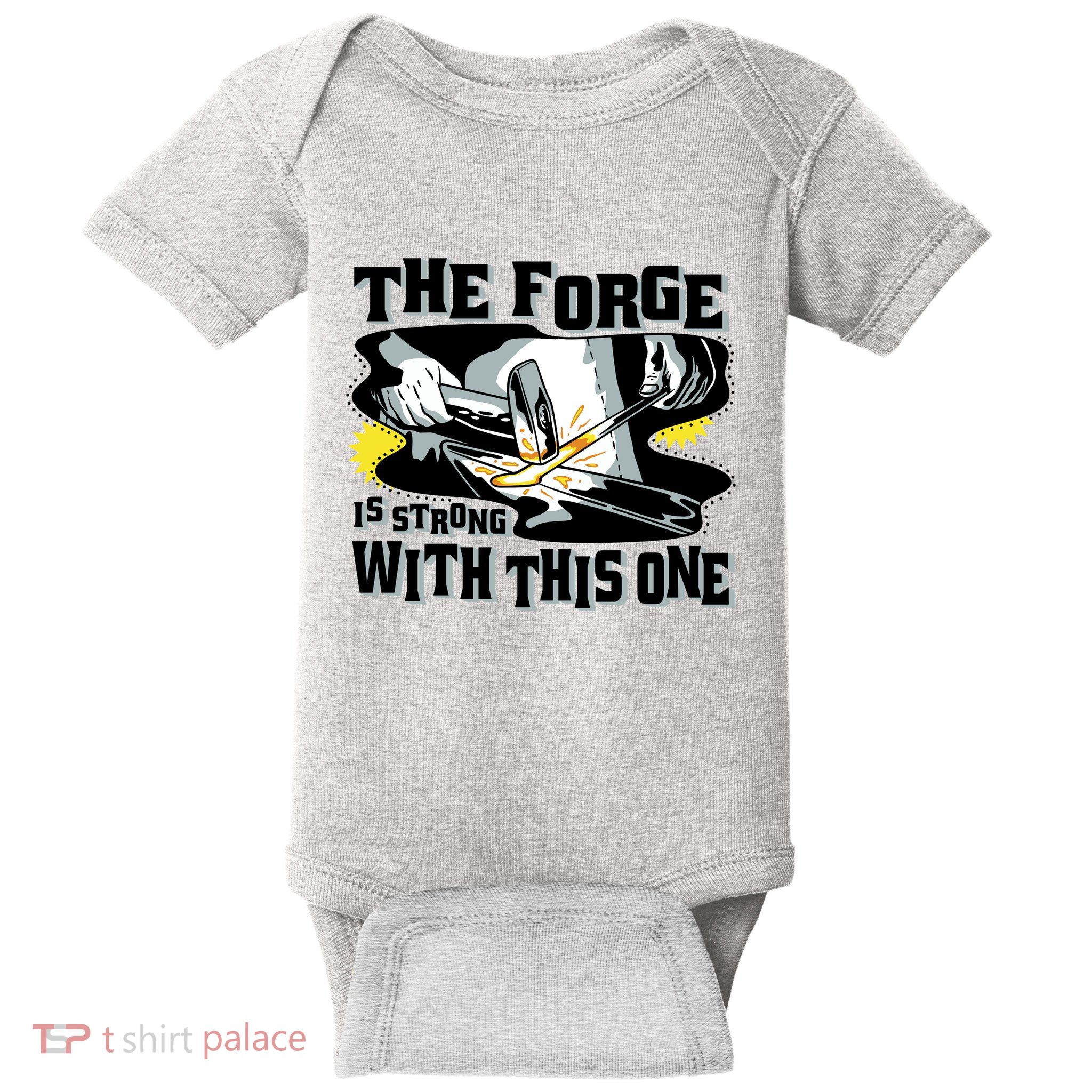 The Forge Is Strong Blacksmith Baby Bodysuit