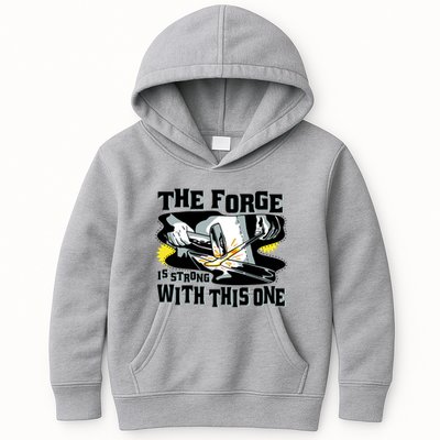 The Forge Is Strong Blacksmith Kids Hoodie
