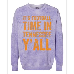 Tennessee Football ItS Football Time In Tennessee Yall Vol Colorblast Crewneck Sweatshirt