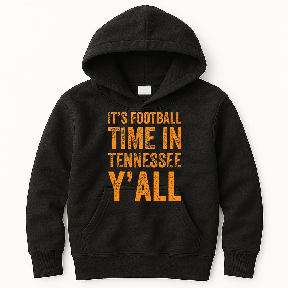 Tennessee Football ItS Football Time In Tennessee Yall Vol Kids Hoodie