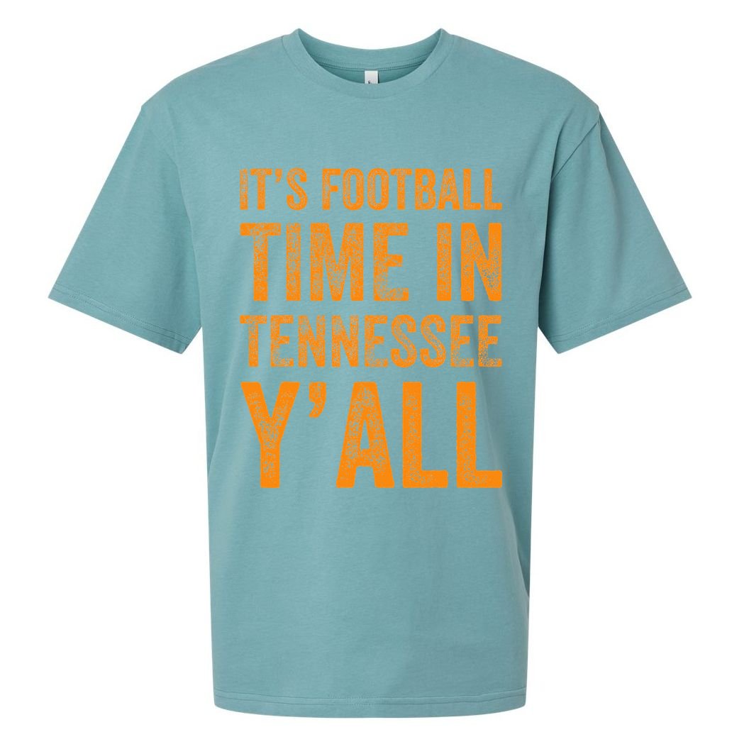 Tennessee Football ItS Football Time In Tennessee Yall Vol Sueded Cloud Jersey T-Shirt