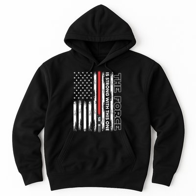 The Force Is Strong With This One USA American Flag Hoodie