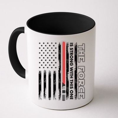 The Force Is Strong With This One USA American Flag Mug
