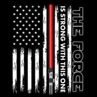 The Force Is Strong With This One USA American Flag 16 in Basic Backpack