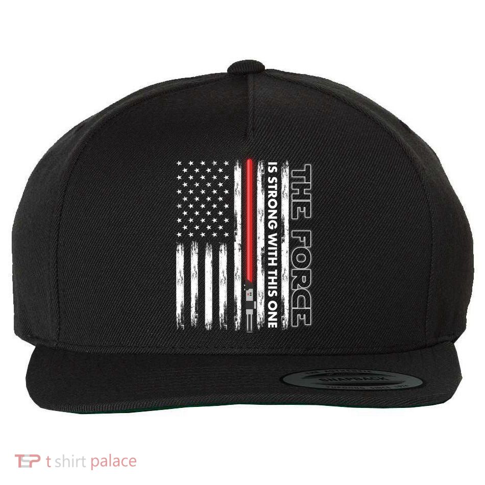 The Force Is Strong With This One USA American Flag Wool Snapback Cap