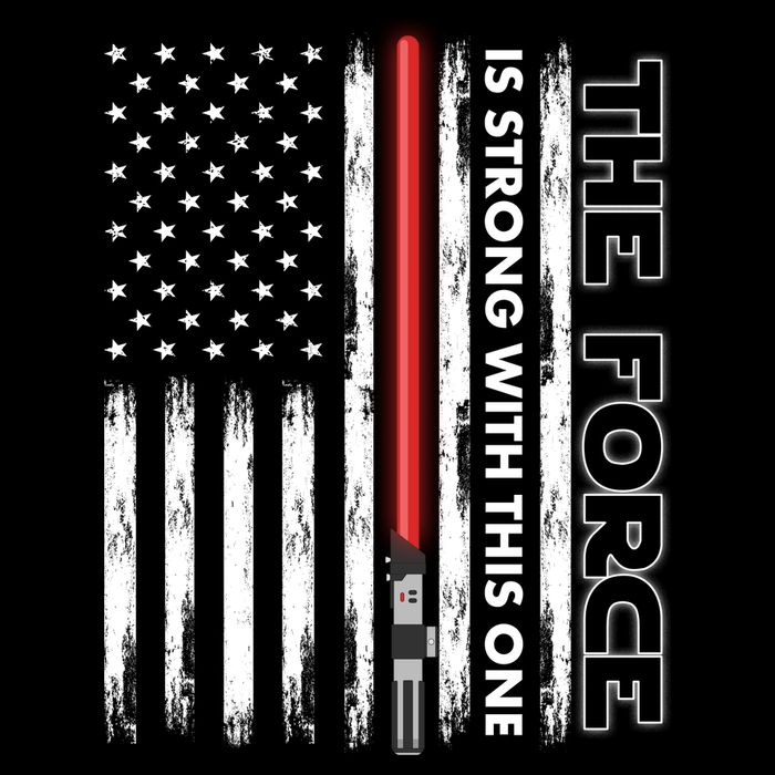The Force Is Strong With This One USA American Flag Zip Tote Bag