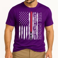 The Force Is Strong With This One USA American Flag Performance Shirt