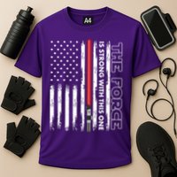 The Force Is Strong With This One USA American Flag Performance Shirt