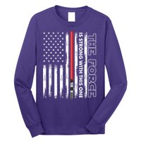 The Force Is Strong With This One USA American Flag Long Sleeve Shirt