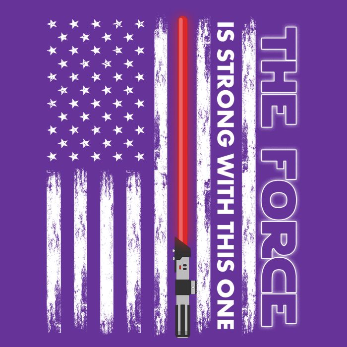 The Force Is Strong With This One USA American Flag Button