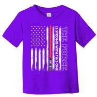 The Force Is Strong With This One USA American Flag Toddler T-Shirt