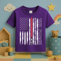 The Force Is Strong With This One USA American Flag Toddler T-Shirt