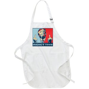 Trump Finger Indict This Legend Save America Trump Not Guilty Full-Length Apron With Pockets