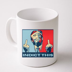 Trump Finger Indict This Legend Save America Trump Not Guilty Coffee Mug