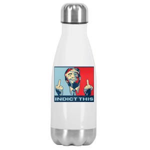 Trump Finger Indict This Legend Save America Trump Not Guilty Stainless Steel Insulated Water Bottle