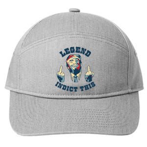 Trump Finger Indict This Legend Save America Trump Not Guilty 7-Panel Snapback Hat