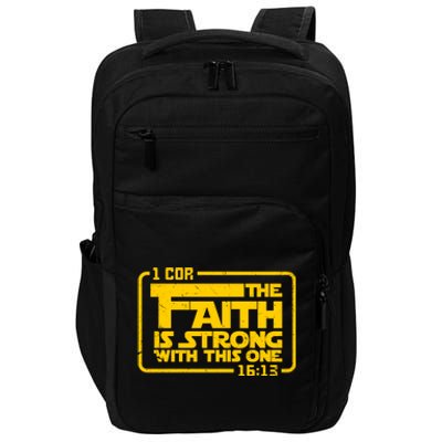 The Faith Is Strong With This One Funny Christian Impact Tech Backpack