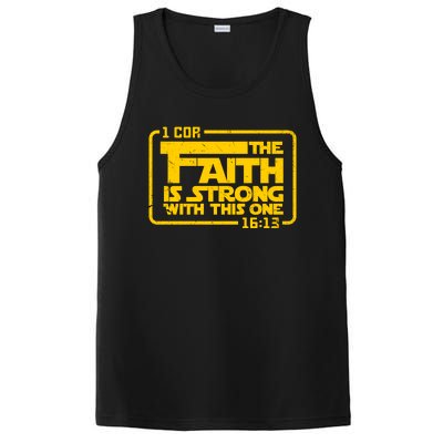 The Faith Is Strong With This One Funny Christian PosiCharge Competitor Tank