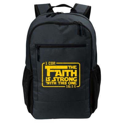 The Faith Is Strong With This One Funny Christian Daily Commute Backpack