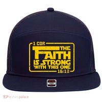 The Faith Is Strong With This One Funny Christian 7 Panel Mesh Trucker Snapback Hat