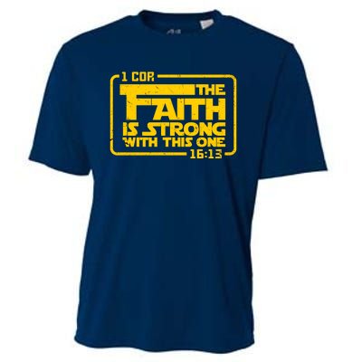 The Faith Is Strong With This One Funny Christian Cooling Performance Crew T-Shirt