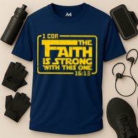 The Faith Is Strong With This One Funny Christian Cooling Performance Crew T-Shirt