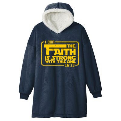 The Faith Is Strong With This One Funny Christian Hooded Wearable Blanket