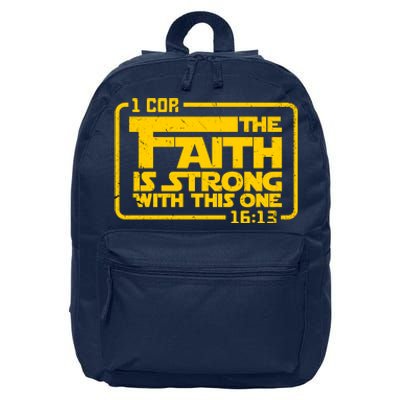 The Faith Is Strong With This One Funny Christian 16 in Basic Backpack